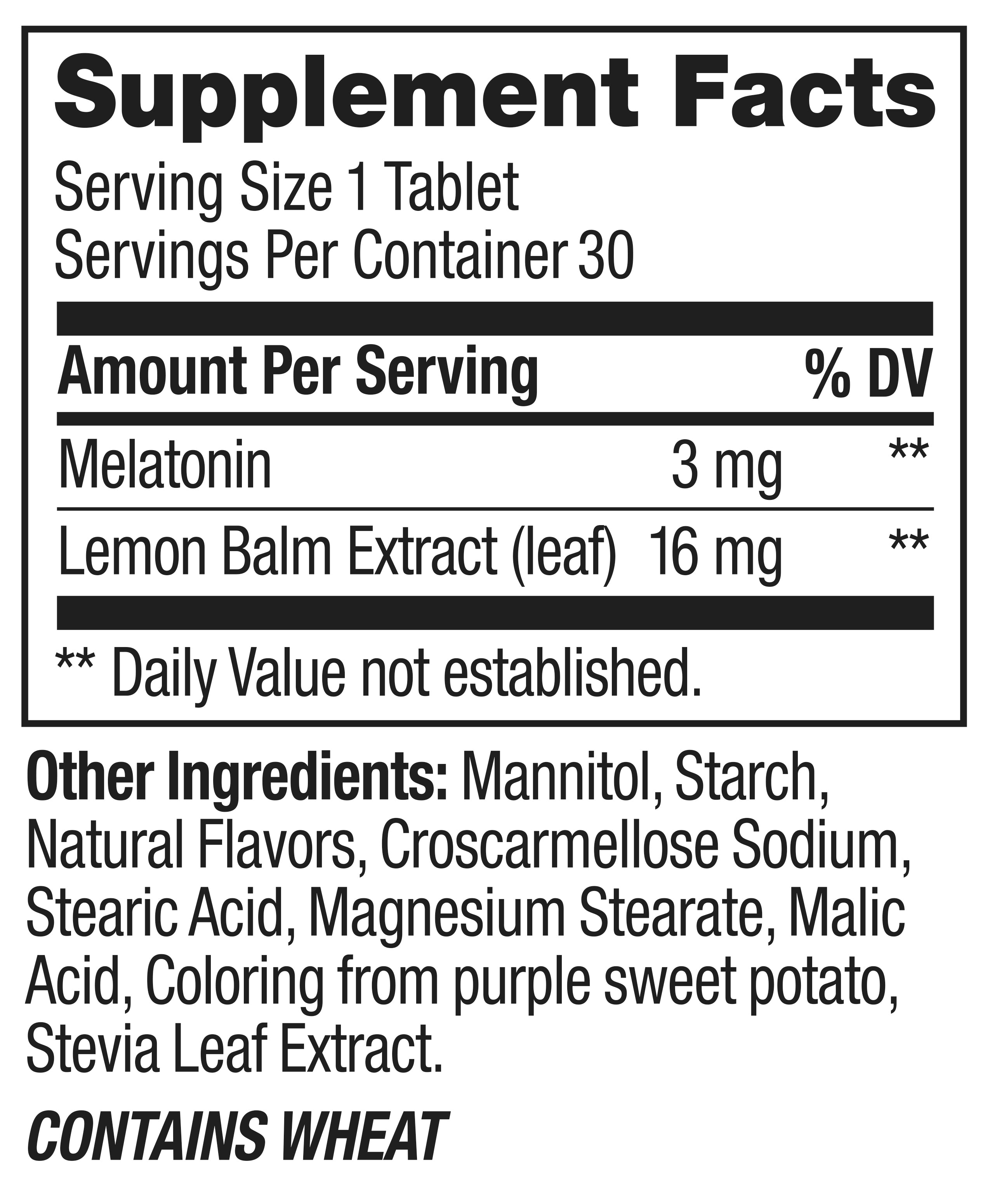 Fast Dissolves Sleep Ingredients