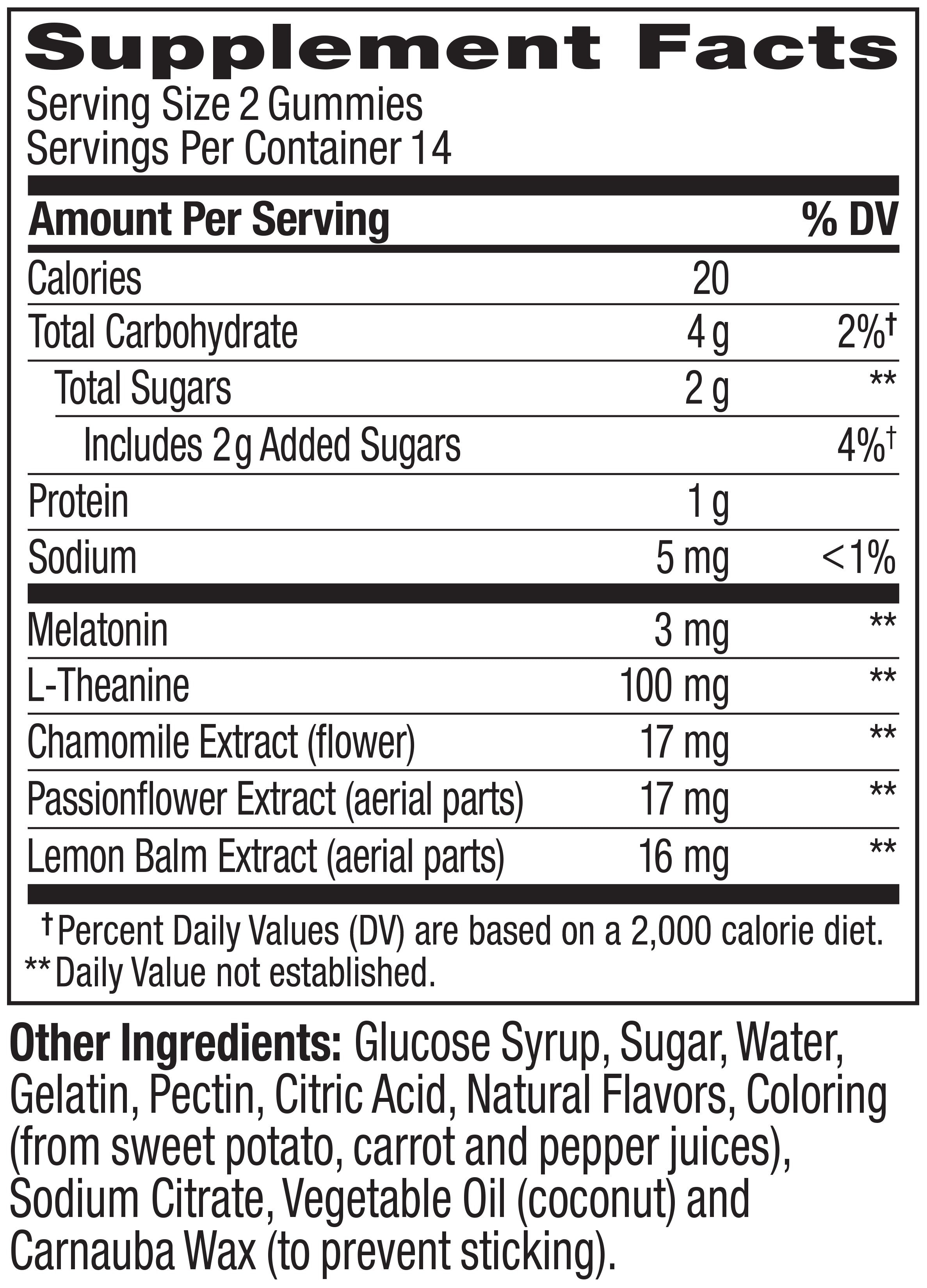 Sleep Apple Cider Ingredients