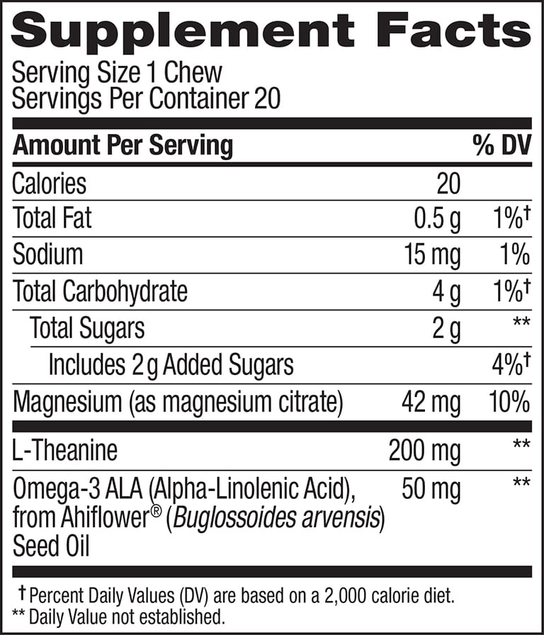 Chill Thinker Brainy Chews Ingredients