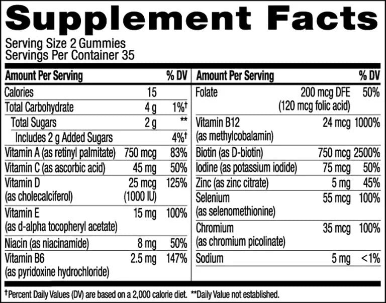  Teen Girl Multi Ingredients