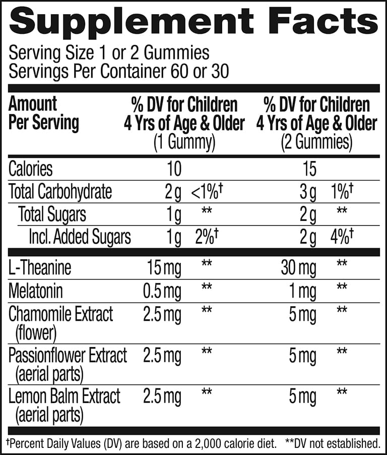  Kids Sleep Ingredients